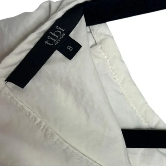 Tibi White Peplum Babydoll Sleeveless Boho Flowy Blouse Size 8 - Picture 2 of 12